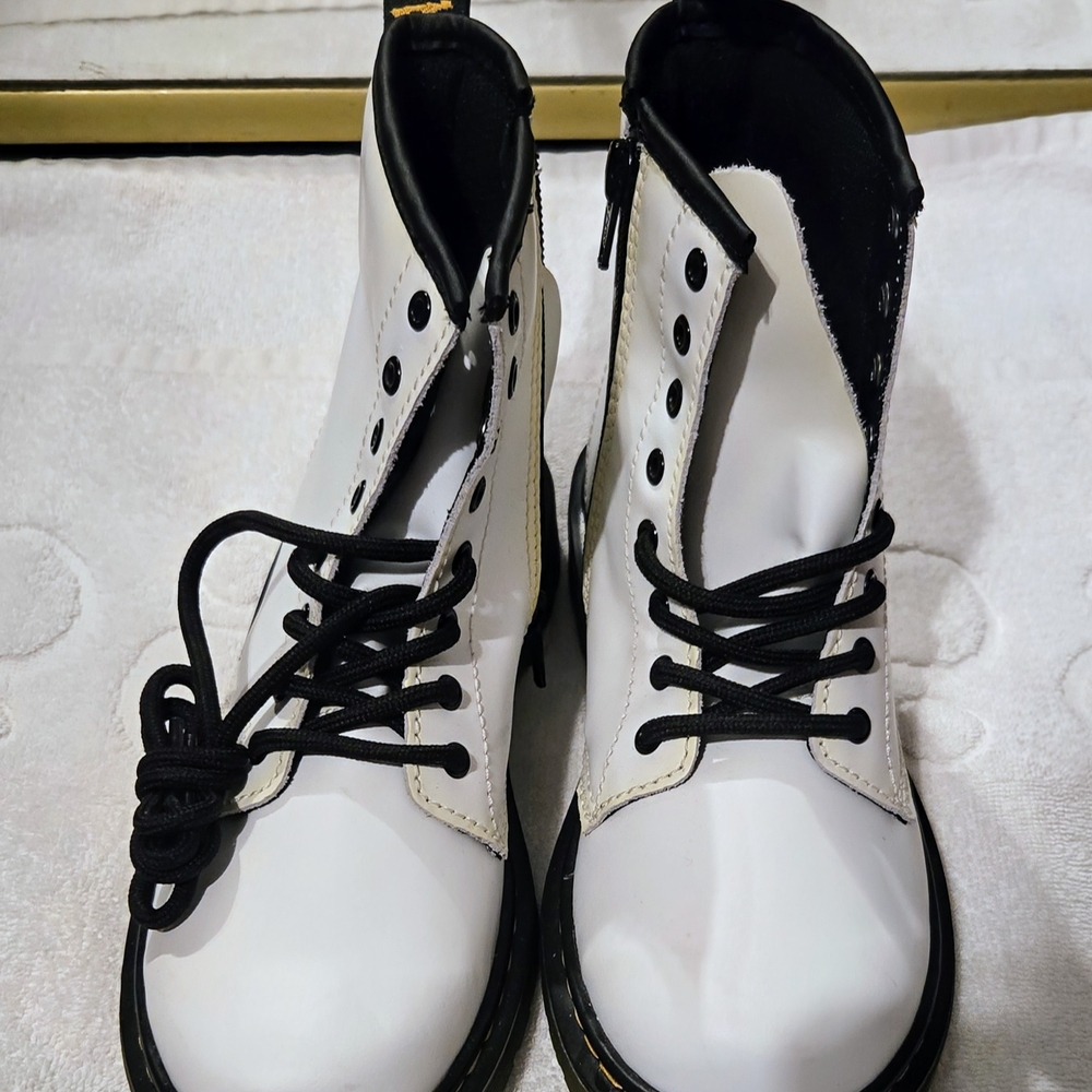 Dr. Martens White Combat Boots